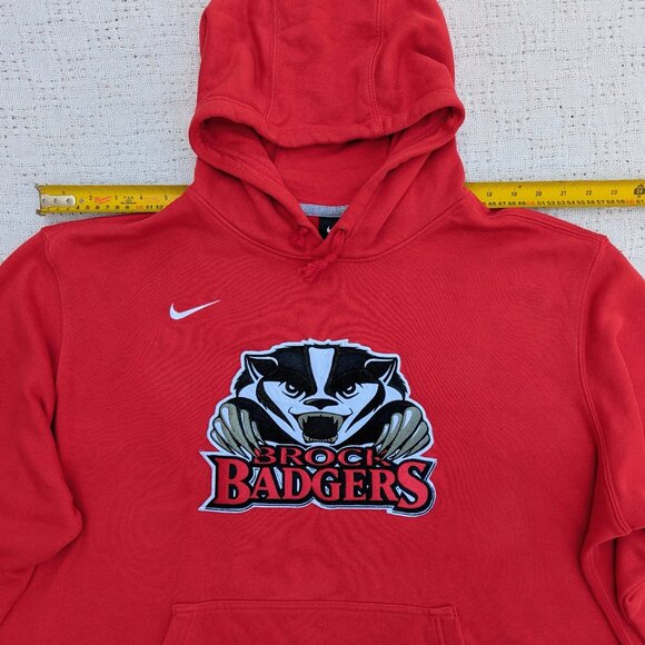 Vintage Nike Hoodie Center Swoosh Sweater Embroidered Wisconsin Badgers Size XXL - Picture 4 of 8